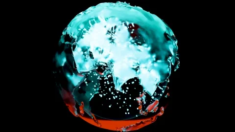 Futuristic Global world social network connection, dotted glowing abstract Map Stock Footage 285936170