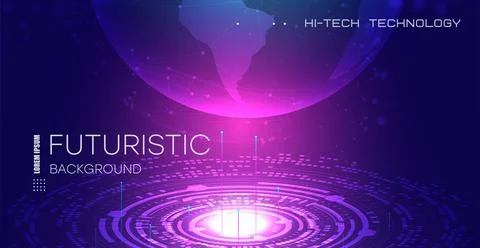 Futuristic globalization interface, a sense of science and technology abstr.. Stockillustratie