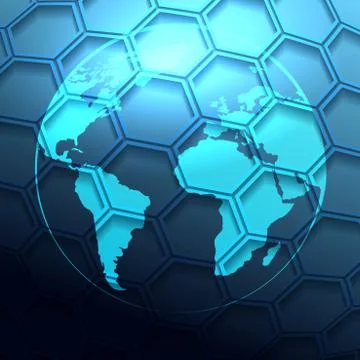 Futuristic Globe Background Stock Illustration