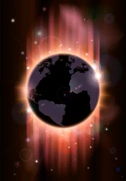 Futuristic globe concept illustration 스톡 일러스트