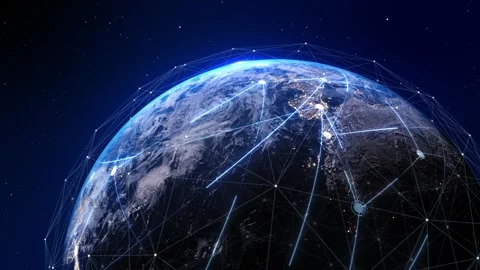 Futuristic globe data network background Financial Animation. Currency Exchange Stock Footage 333959124