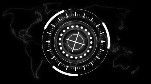 Futuristic globe interface animation with glowing circular sector and world.. Stock Footage 337364221
