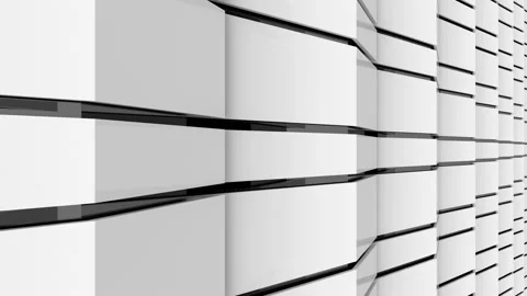 Futuristic glossy white architecture background Stock Footage 236772561