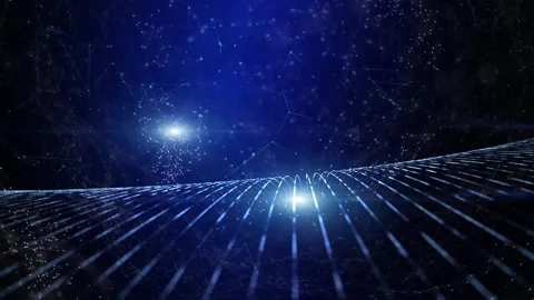 Futuristic glow digital technology network lines dots animation Stock Footage 337237974