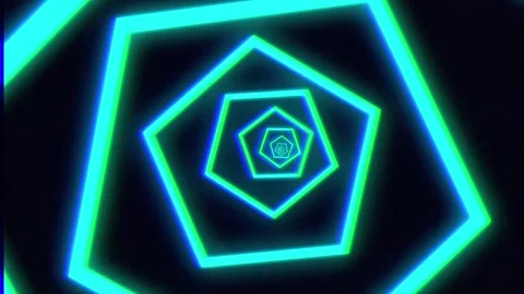 Futuristic glow tunnel. Looping background Stock Footage 168402928