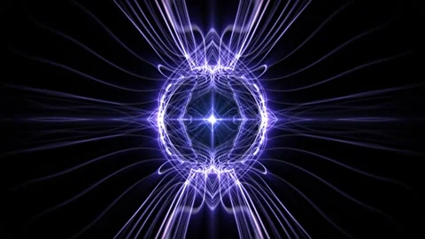 Futuristic glowing abstract background with radiant energy lines Stock Footage 317478509