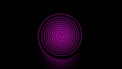 Futuristic glowing abstract circle with smooth flowing waves Stock Footage 163812340