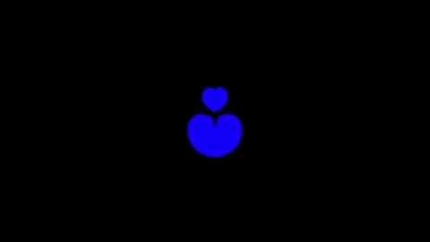 Futuristic Glowing Blue Abstract Heart profile Design Symbol Stock Footage 331897953