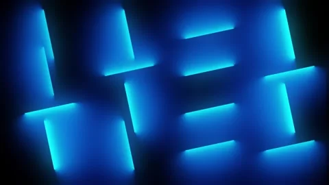Futuristic glowing blue geometric pattern Stock Footage 298993716