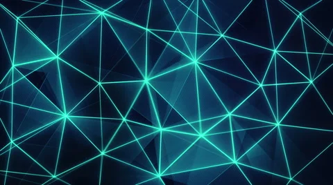 Futuristic glowing blue network seamless loop 4k (4096x2304) Stock Footage 49762646