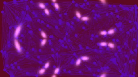 Futuristic glowing blue neural network connecting abstract data points tech.. Video stock 337567645