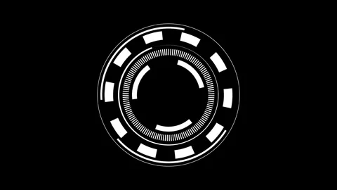 Futuristic Glowing Circle HUD Animation Stock Footage 313642672