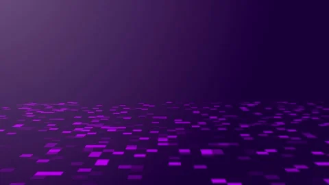 Futuristic Glowing Cube Floor Visual Video stock 316201222