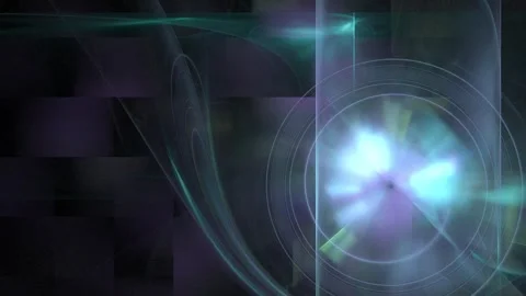 Futuristic Glowing Cyan Energy Core Abstract Fractal Motion Graphics Stock Footage 346155542