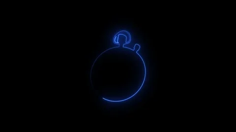 Futuristic glowing digital timer countdown animation in dark background 動画素材 344861020
