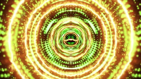 Futuristic Glowing Energy Tunnel Loop  Abstract Sci-Fi Neon Rings Background Видео 332771362