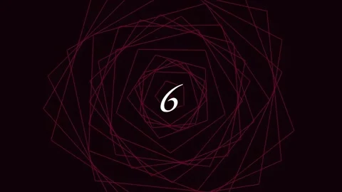 Futuristic glowing geometric lines forming a complex pattern around the num.. Stock Footage 342095123