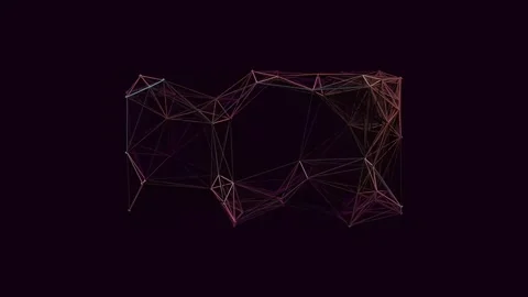 Futuristic glowing geometric network representing global data flow and adva.. Stock Footage 337161958