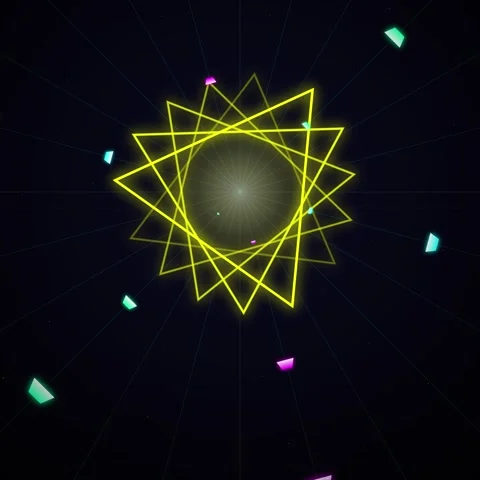 Futuristic glowing geometric polygon lines abstract technology visualizatio.. Видео 344777880