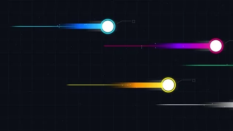 Futuristic glowing green and white circles moving on dark technological bac.. Stock-Footage 346661757