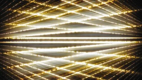 Futuristic glowing grid network rays perspective イラスト素材
