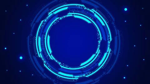 Futuristic glowing HUD background for technology. Stock Illustration