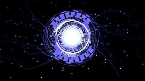 Futuristic glowing HUD element. Abstract hi-tech background. Data concept i.. Stock Illustration
