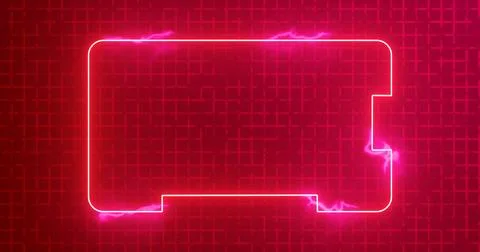 Futuristic glowing HUD on a grid background.Transferring big data. Abstract.. 스톡 일러스트