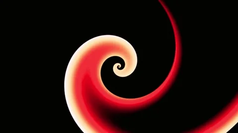 Futuristic glowing liquid swirl in motion. Abstract red energy vortex with 库存影片 340025041