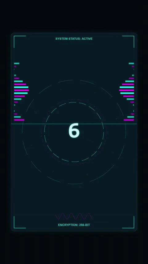 Futuristic Glowing Neon Target Scope HUD Crosshair Abstract Digital Interfa.. Stock Footage 344935722