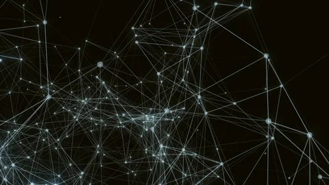Futuristic glowing network motion background Stock Footage 88744192