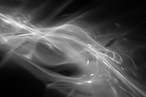 Futuristic glowing plasma flow black and white effect Stock Illustration