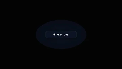 Futuristic glowing previous button on black background. 4K Video stock 343265501