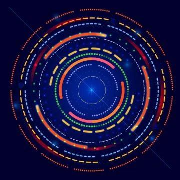 Futuristic glowing ring vector Stock Illustration