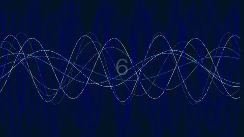 Futuristic glowing sine wave pattern representing data transfer or energy f.. Stock Footage 342115508