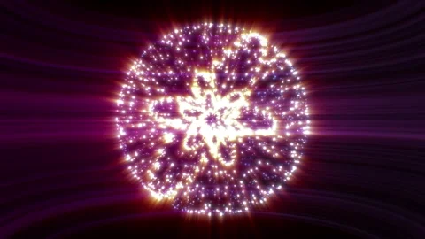 Futuristic glowing sphere made of moving particles. Big data and cyberspace Stock Footage 253535923