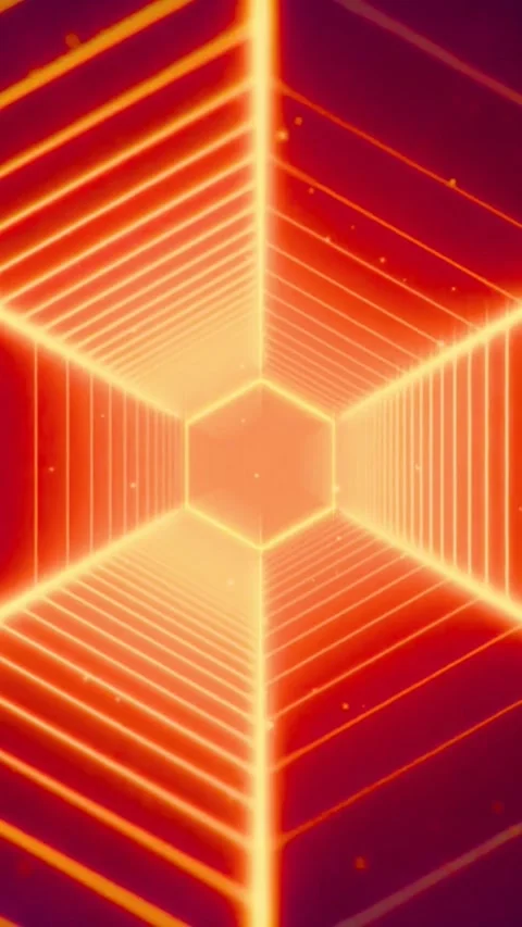 Futuristic glowing tunnel background for technology and digital design projects Stock-Footage 347484666
