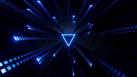 Futuristic glowing tunnel in motion loop animated Stock Footage 332858692