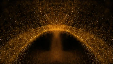 Futuristic glowing wave of moving glowing particles. Stock Footage 343907004