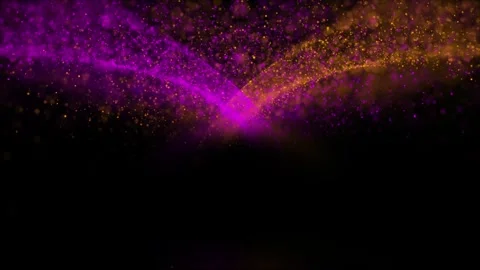 Futuristic glowing wave of moving glowing particles. Stock Footage 343907018