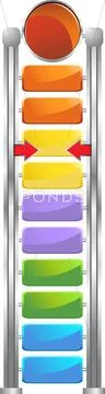 Futuristic goal meter Stock Illustration