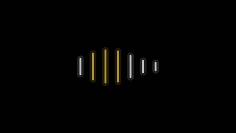 Futuristic Gold and White Digital Equalizer Loop Stock Footage 342263430