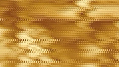 Futuristic gold digital glitch animation with shimmering metallic fragments Stock Footage 344759586