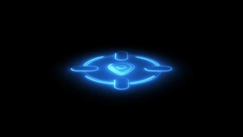 Futuristic GPS Navigation Map with Neon Location Pins, Glowing Lines, Fast .. Stock Footage 309041208