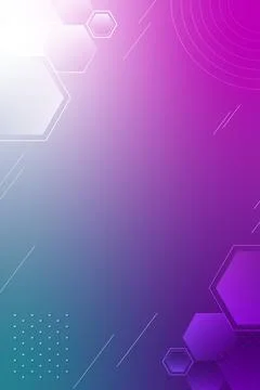 Futuristic Gradient Background with Hexagonal Abstract Elements Stock Illustration