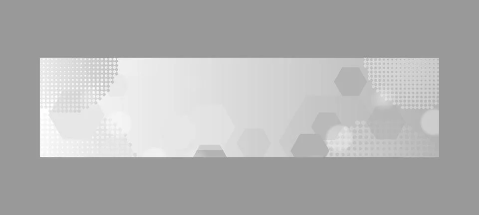 Futuristic gradient gray digital horizontal banner design Stock Illustration