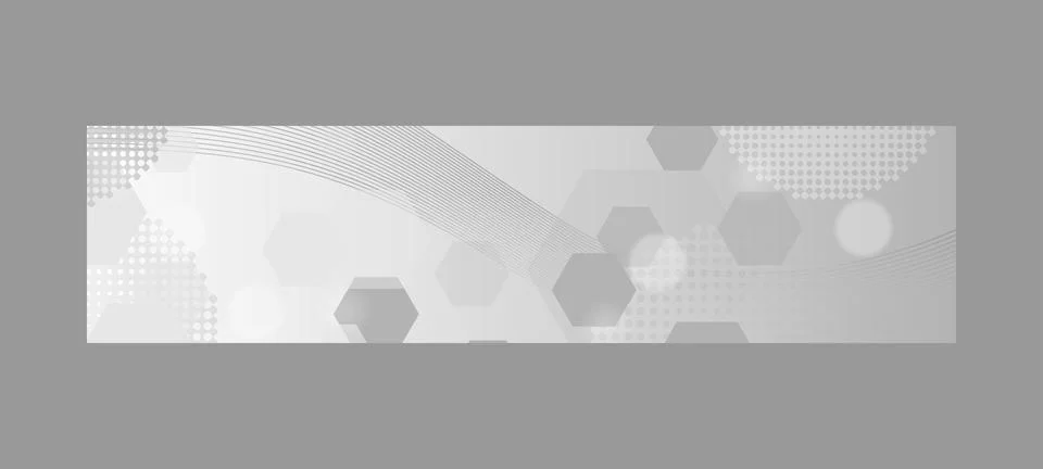 Futuristic gradient gray digital horizontal banner vector Stock Illustration