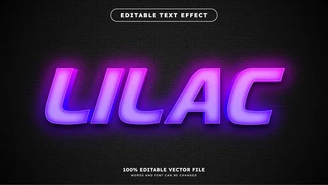 Futuristic gradient light text effect on the wall background Text glows in .. Stock Illustration