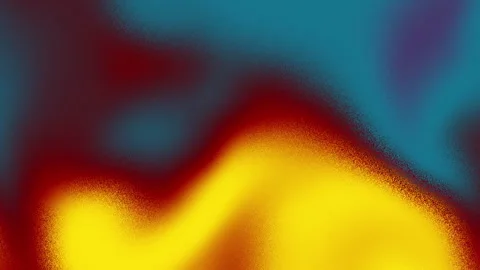 Futuristic gradient noise texture wave animation yellow, dark red and smoke teal Stock Footage 339888163