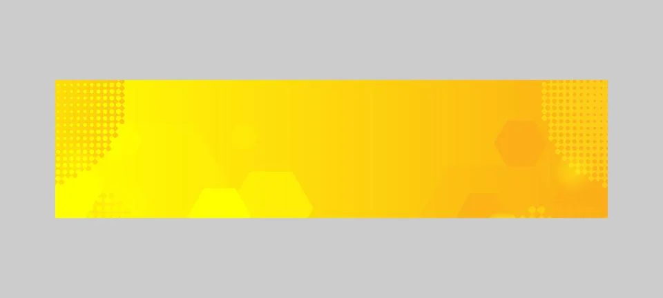 Futuristic gradient yellow digital horizontal banner design Stock Illustration